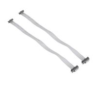 TA-VIGOR 2 cavi a nastro piatti da 30 cm, passo 2,54 mm, IDC femmina a femmina 10-16 pin per connessioni interne, compatibili con unità DVD, HDD, unità CD, grigio