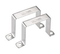 TA-VIGOR 2 staffe per connettori a forma di U, 70 mm x 70 mm, in acciaio inossidabile, morsetti per condotti resistenti per porta chiusa, puntone di fissaggio per tubi