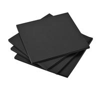 TA-VIGOR 4 fogli in schiuma EVA nera, 25,4 x 25,4 cm, spessore 10 mm, per cosplay, progetti fai da te e artigianato