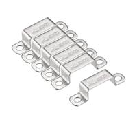 TA-VIGOR 6 staffe per connettori a forma di U, 40 mm x 20 mm, in acciaio inossidabile, morsetti per condotti resistenti per porta chiusa, puntone di fissaggio per tubi