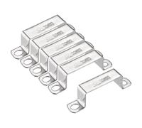 TA-VIGOR 6 staffe per connettori a forma di U, 60 mm x 30 mm, in acciaio inossidabile, morsetti per condotti resistenti per porta chiusa, puntone di fissaggio per tubi