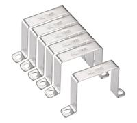 TA-VIGOR 6 staffe per connettori a forma di U, 70 mm x 70 mm, in acciaio inossidabile, morsetti per condotti resistenti per porta chiusa, puntone di fissaggio per tubi