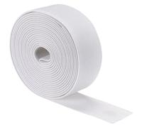 TA-VIGOR Fascia elastica larga 38 mm in twill, 3,8 cm e 4 m, in tessuto a doppio lato, bobina elastica piatta in poliestere, pesante, per cucito, artigianato, cintura, bianco