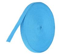 TA-VIGOR Nastro in twill di cotone, 10 mm, 45 m, morbido nastro naturale a spina di pesce, rotolo per cucito, sartoria, confezioni regalo, fai da te, blu lago profondo