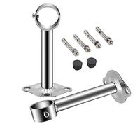 TA-VIGOR Staffa per tubo guardaroba, diametro 26,5 mm, tipo 25, attacco per asta di montaggio a soffitto 2 pezzi
