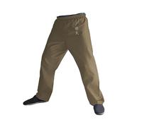 TA0 Kung Fu Pantaloni per arti marziali Kimono per uomini e donne, Wing Chun Pantaloni 100% cotone, Kung Fu Beige, S