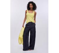 TA6173 20740 T SHIRT TOP CON LOGO MONOGRAM LIU JO SOTTO GIACCA CANOTTA LUREX