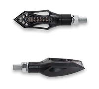 Frecce moto taac fr14 14 led fume-nere (m8 - lunghezza 74mm - h 26mm) (coppia) q