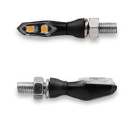 Indicatori moto taac fr19 2 led trasparente-nero (m8 - lunghezza 44mm - h 11mm)
