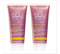 TAAJ | Gel Doccia Cassis Abhyanga | Azione Antiossidante | Con Tè Verde e Ribes Nero | Texture Gel Fondente | Prodotto in Francia | Vegan | Cruelty Free | Confezione da 2 x 200 ml