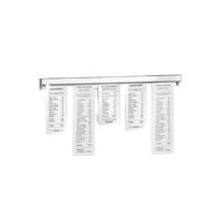 Tab Grabber, Porta ordini da cucina in lega di alluminio, portaoggetti for controlli diverse dimensioni, confezione 2-3 pezzi for bar caffetteria(3pcs,40cm/15.6in)