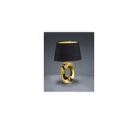 TABA LAMPADA DA TAVOLO IN CERAMICA ORO O ARGENTO CON PARALUME IN TESSUTO ALTEZZA CM 33 LAMPADINA 1XE14