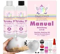 Taba Squishy Kit Big Seal Stampo in Silicone 15,2 cm + Gel Liquido + Floccaggio Carino Animal Making Set