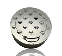 Tabacchiera in argento in alluminio con teschi m cuffie regalo snus