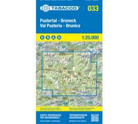 Tabacco Carta N.033 Val Pusteria, Brunico - 1:25.000 Multicolor