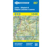 Tabacco Carta N.057 Levico - Altopiani di Folgaria Lavarone e Luserna - 1:25.000