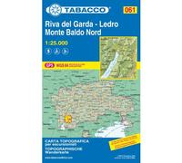 Tabacco Carta N° 061 Alto Garda-Ledro Monte Baldo Nord (1:25.000)