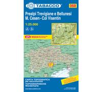 Tabacco Carta N. 068: Prealpi Trevigiane e Bellunesi M.Cesen - Col Visentin