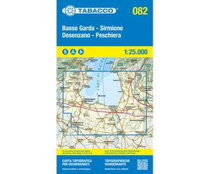 Tabacco Carta N.082 Basso Garda, Sirmione, Desenzano, Peschiera - 1:25.000 Multicolor 0