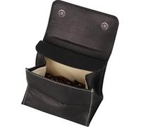 Tabacco tell sacchetto in Pelle Nero 11 cm bianche con trapuntatura