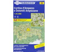 Tabacco Wandern 1 : 25 000 Cortina d`Ampezzo [Lingua inglese]