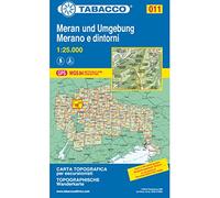 Tabacco Wandern 1 : 25 000 Meran und Umgebung: Merano e dintorni [Lingua inglese]: 011