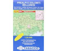 Tabacco Wandern 1 : 25 000 Prealpi e Dolomiti Bellunesi [Lingua inglese]