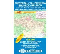 Tabacco Wandern 1 : 25 000 Pustertal - Bruneck [Lingua inglese]: 033