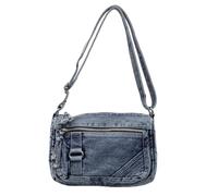 TABAGFKFNV Borsa a tracolla unisex in denim da donna, multitasche, borsa a tracolla in jeans, borsa da viaggio(Blue)