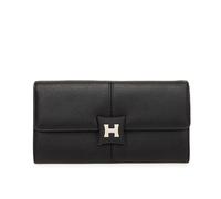 TABAGFKFNV Borsa lunga da donna con elegante design, porta carte in pelle, spaziosa pochette con scomparto porta monete integrato(Black)