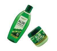 TABAIBA Confezione Tabaibaloe Crema idratante all'Aloe Vera e Gel Doccia all'Aloe Vera Crema viso e corpo 300 ml e Gel bagno 250 ml Tabaibaloe
