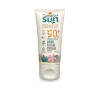 Tabaibasun Crema Viso con Protezione Solare SPF 50+, Aloe Vera Canarica, Cocco e Vitamina E, Idratante per Uso Quotidiano, 50 ml