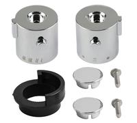 Tabanzhe 1 coppia di manopole per il controllo della temperatura della doccia, termostatiche, cromate, manopole di ricambio per miscelatore doccia, valvola di controllo per bagno, 9 mm