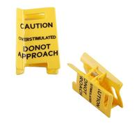 Tabanzhe 2 fermagli per capelli da donna con scritta "Do Not Approach", con scritta "Do Not Approach", con scritta in inglese "Caution Overstimulated", accessorio per capelli antiscivolo a tenuta