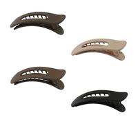 Tabanzhe 4 fermagli per capelli piatti a scatto, per donne e ragazze, 8 cm, opachi, per capelli spessi e sottili, antiscivolo, resistenti, per uso quotidiano, guida e yoga