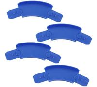 Tabanzhe 4 pezzi di giradischi per ruote calde, connettori curvi a 45 gradi, componenti per piste da corsa in ABS blu, compatibili con piste Hot Wheels