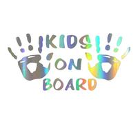 Tabanzhe Adesivi per auto con scritta "Kids on Board", adesivi di sicurezza per paraurti e finestre, adesivo resistente, impermeabile, riutilizzabile