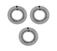 Tabanzhe Pettine elastico circolare completo, 3 pezzi, fascia flessibile a zig zag, in plastica, per donne e ragazze