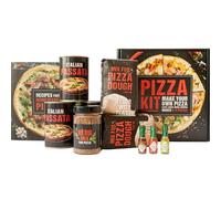 TABASCO® Pizza Kit - 3x Salse Piccanti 3,7ml + Set Pizza Italiano per 8 Pizze - con Farina Tipo 00, Passata, Mix Spezie e Ricettario