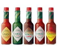 Tabasco Salsa al peperoncino 60 ml - Set con 5 sapori | Rosso | Verde | Habanero | Chipotle | Aglio