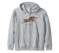 Tabby Cat Big Stretch Classico Retro Americana Donne Ragazze Felpa con Cappuccio