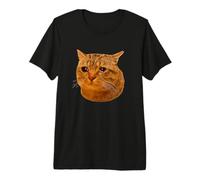 Tabby Cat Cry Funny Crying Cat Meme Hilarious Weird Cat Face Maglietta Premium