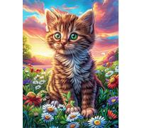Tabby Cat in Magical Forest Rompicapo 300 Pezzi Per Appassionati Fairy Tale Scenery Cartoon Cartone Riciclato Ecologico Incastro Preciso Per Weekend E Vacanze Edizione Limitata Migliore Vendita 300 P