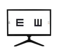 Tabella Acuità Visiva Digitale 18,5 Pollici Tabelle Ottiche Elettroniche LCD con Telecomando Può Essere Posizionata/Montata Parete Distanza Utilizzo 1-7M Oltre 200 Obiettivi Visivi(Black)