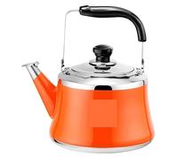 Tabella da cucina del bollitore Tapo in acciaio inossidabile Top Whistling Tea Pot Pot Pot Ergonomic Cooker Cooker Gas Couch Versing Over Kettle (Silver, 4L)
