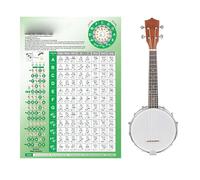 Tabella degli Accordi del Banjo - Carta Patinata, Pratica delle Dita per Principianti - Design Portatile per Accordare la Diteggiatura