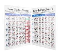 Tabella degli Accordi per Basso, Tabella degli Accordi per Basso, Tabella da Parete per Basso Poster di Accordi per Chitarra, Tabella delle Note dello Strumento per Poster di