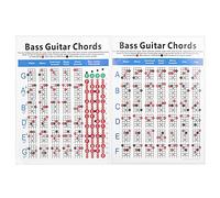 Tabella degli Accordi per Chitarra, Tabella di Riferimento Elettrica a 4 Corde Scala degli Accordi per Basso Elettrico Grafico a Muro per Basso Elettrico per Insegnanti Principianti