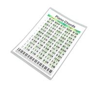 Tabella degli Accordi per Pianoforte Carta Artistica Riutilizzabile Facile da Leggere 60 Pratica Educativa degli Accordi (S)