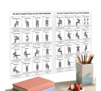 Tabella degli Esercizi sulla Sedia Poster di Ginnastica da Seduti per